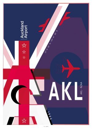 IATA Airport Design AKL Kunstdruck