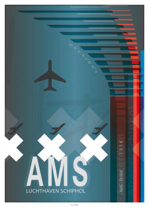 IATA Airport Design AMS Kunstdruck