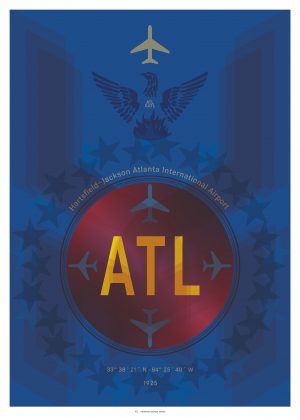 IATA Airport Design ATL Kunstdruck