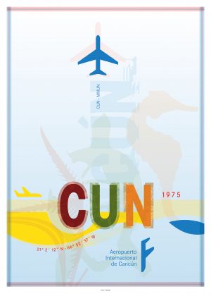IATA Airport Design CUN Kunstdruck