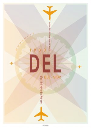 IATA Airport Design DEL Kunstdruck