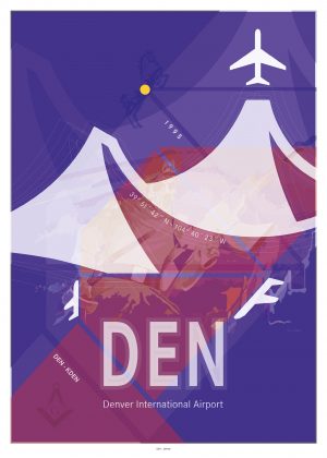 IATA Airport Design DEN Kunstdruck