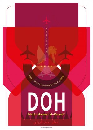 IATA Airport Design DOH Kunstdruck
