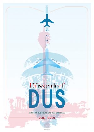 IATA Airport Design DUS Kunstdruck