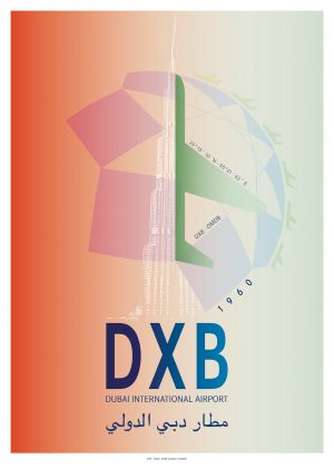IATA Airport Design DXB Kunstdruck
