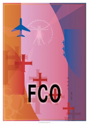 IATA Airport Design FCO Kunstdruck