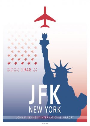 IATA Airport Design JFK Kunstdruck