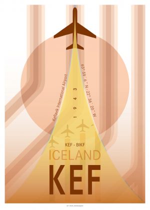 IATA Airport Design KEF Kunstdruck