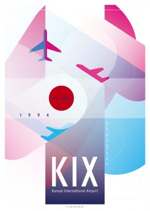 IATA Airport Design KIX Kunstdruck