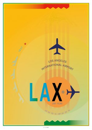 IATA Airport Design LAX Kunstdruck