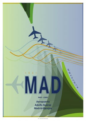 IATA Airport Design MAD Kunstdruck