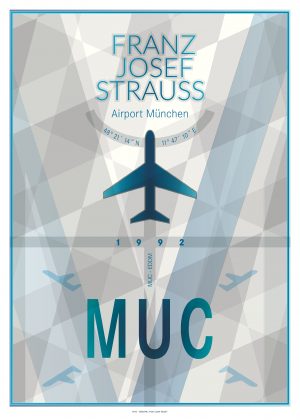IATA Airport Design MUC Kunstdruck