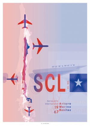 IATA Airport Design SCL Kunstdruck