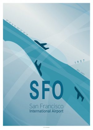 IATA Airport Design SFO Kunstdruck