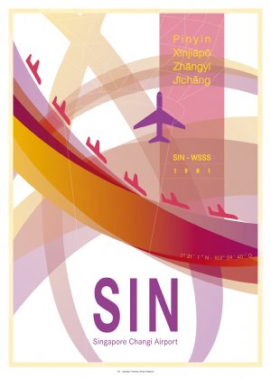 IATA Airport Design SIN Kunstdruck