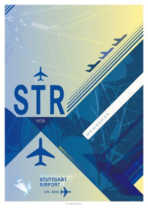 IATA Airport Design STR Kunstdruck
