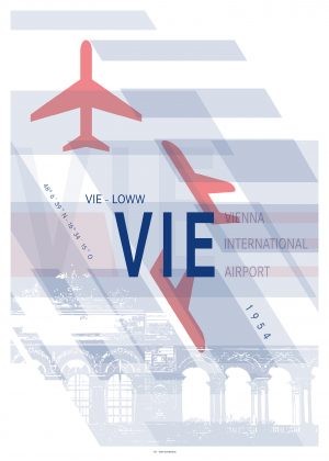 IATA Airport Design VIE Kunstdruck